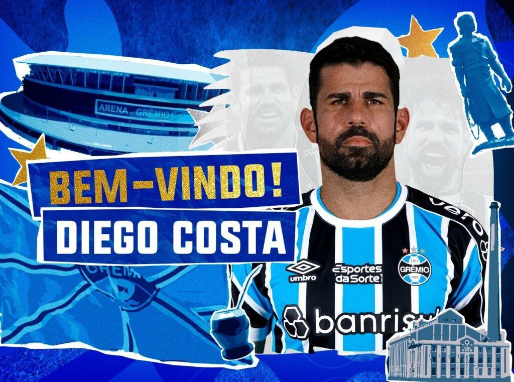 Grêmio acerta contratação do atacante Diego Costa